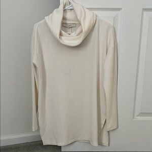 LOFT Soft Cream Cowl Neck Tunic